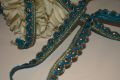 Fancy curve design piping with crystal laces for clothes/for ladies kurtis,trousers and dupattas/3 Gazz. 