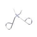 Eyebrow Tweezer Scissor Handle Flat Straight Tip Hair Plucker Stainless Steel Brow Tweezer. 