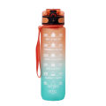 Gradient 1 Liter Sports Water Bottles Motivational Water Bottle with Time Marker Leakproof BPA Free Drinking Water Bottle Fitnes. 