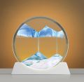 USB Quicksand Table Lamp 3D Sandscape Moving Sand Art LED Hourglass Night Light Bedside Lamps Flowing Sand Home Decor Gifts. 