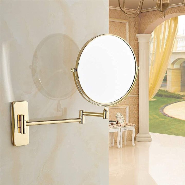 Makeup%20Mirror%20Wall%20Mounted%20Makeup%20Mirror%20Wall%20Mounted%20Makeup%20Mirrors%20Wall%20Mounted%20Gold%20Magnifying%20Sturdy%20Double%20Sided%20Adjustable%20Cosmetic%20Shaving%20Makeup%20Extendable%20Swivel%20(Color%20:%205X%7C6inch)%20-%20Image%204