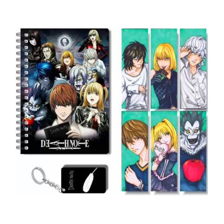 Death Note Deal (8 in 1) Notebook, Bookmarks and Keychain For Anime Fans at CustomizeGiftsPK