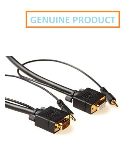 VGA Male Female Cable with Audio (SVGA Monitor Cable with 3.5mm Stereo Audio) 6 Feet