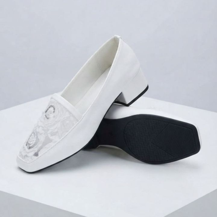 Multicolour Ladies Shoes - Shoes For Women - Block Heel Shoes - Sequin Shoes - Beaded shoes - Party Wear Shoes - Formal Shoes for Girls - Low Heel Shoes - Lofers For Women