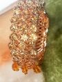 Gold-Plated Zircon Kundan Bracelet – Traditional Bridal & Festive Jewelry for Girls | Fashion Gift. 