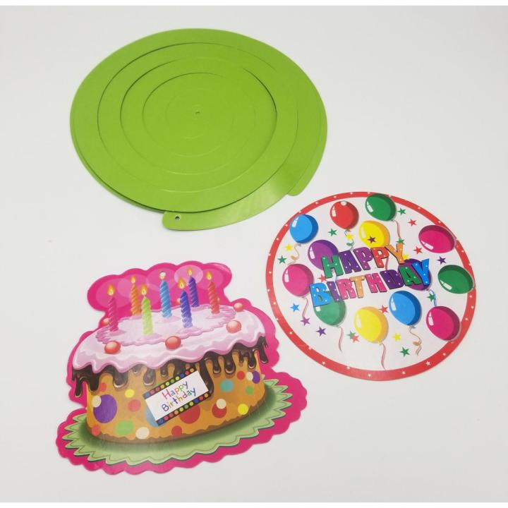 HAPPY BIRTHDAY SPIRALS PACK OF 6 CUTOUTS AND 6 SPIRALS