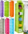 Household Essentials Cedarline 6-Shelf Hanging Closet Organizer, Heavy-Duty Cotton Canvas, Breathable, Versatile, Compact, Perfect for Rod or Wire Closets, Natural. 