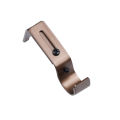 Adjustable Iron Window Curtain Rod Bracket Holder Drape Bar Fixed Hook Clamp. 