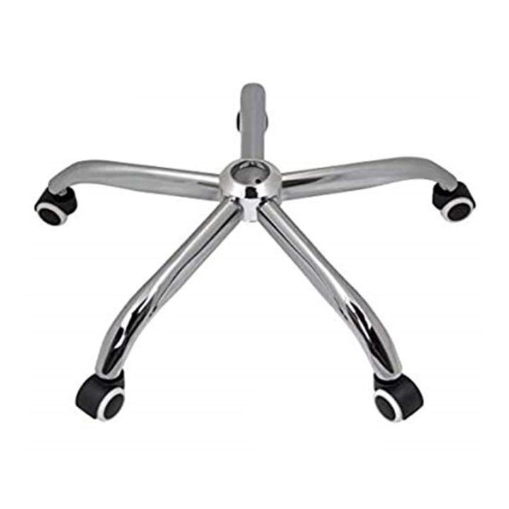 Steel Metal Chrome Chair Base With 5 Wheels