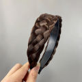 【They all say it looks good】 Five-Strand Braid Widened Wig Hair Hoop Women's Hand-Woven Twist Braid Headband Braided Hair High Skull Top Acrylic Hair Accessories. 