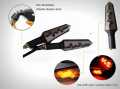 Bike Indicator HeartBeat Running Style With LAVA DRL Yellow-White/Yellow-Red/Yellow-Blue (2 Piece Set) | Fancy Universal Indicator For Motorcycle | Heartbeat Indicator/Ishara | Mini Fancy Indicator for Bike. 