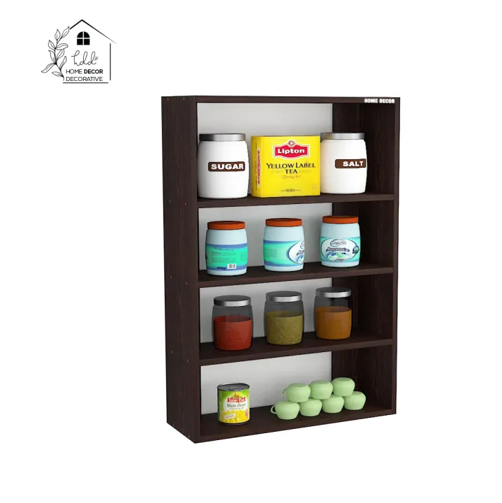 Elegant%20Kitchen%20Display%20Storage%20Rack%20Shelf%20Classic%20Walnut%20Engineered%20Wood%20Open%20Book%20Shelf%20DIY%20(Do-It-Yourself)%20Finish%20Color%20-%20Dark%20Brown%20by%20Home%20D%C3%A9cor%20Decorative%20-%20Image%202