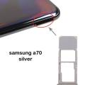 Samsung A70 Silver Dual Sim Card Tray And Micro SD Card Slot Holder. 