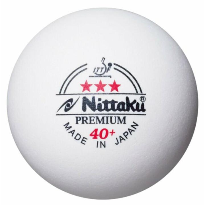 NITTAKU 3-Star Premium 40+ Table Tennis Balls (3 Balls) Premium Ping Pong Balls Advanced Training Table Ball Lightweight Durable Seamless Balls