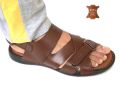Maazu Leather Sandal For Men - Color Brown. 