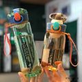 500ML 400ml Gourd Creative Transparent Sports Milk Cute Water Bottle Girls Bpa Free Infuser Bottles Children Shaker Water Bottle. 
