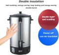 Wtrtr Electric Water Boiler, 30L Commercial Insulation Bucket Electric Hot Water Barrel Stainless Steel Double-Layer Insulation Barrel Milk Tea Barrel Large Capacity (30L Double-Layer). 