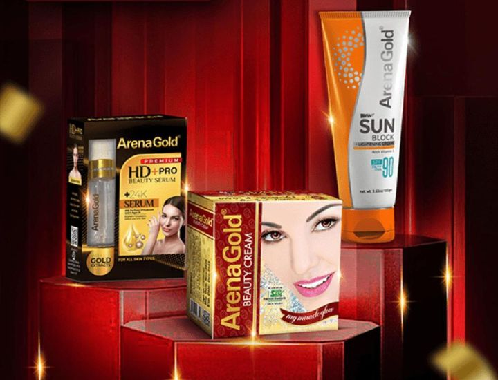 Arena Gold Sun Pro Bundle, Beuaty Serum+Beauty Cream +Sunblock