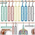 BuyJoy Space Saving Hangers & Magic Hangers For Cloths - Strong Plastic 9 Hole Wardrobe Hangers ( Same Colors). 