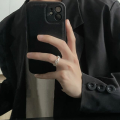 Korea Personalise Name Letters Leather PU Soft Phone Case For iPhone 15 14 13 12 11 Pro X XS Max XR 7 8 Plus Plain Cover. 