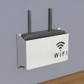WiFi Router Holder for Wall – Wall Mounted Router Stand, WiFi Storage Box, Modem Shelf Organizer with Cable Management – Durable ABS WiFi Holder for Home, Office & Smart Devices. 