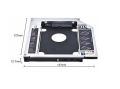 Slim 7 Fat 2nd SATA HDD 9.5MM &12.7MM CADDY CD/DVD-ROM to Expanded Data Storage for All Laptop/PC 2.5 inch 12.7MM Fat and 9.5Mm Slim Universal HDD Caddy Internal Hard Drive Enclosure for All Laptop/PC  (For SATA-to-SATA / Universal 2.5" HDD/SSD. 