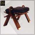 WOODEN GOLD- Camel Seat Stool-CAMEL SADDLE STOOL WITH LEATHER CUSHION-ROSEWOOD AND LEATHER CAMEL SADDLE STOOLS. 