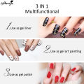Monja Nail Art Liner Polish 8ml Glitter Glitter Silver Gold Nail Art Painting Manicure Tools DIY Drawing Nail Gel for Line UV LED Required. 