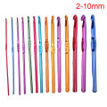 12/14Pcs Colorful Aluminum Weave Crochet Hooks Knitting Needles 2-10mm Kit Craft. 