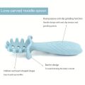 Baby & Toddler Spoon   All Natural Wooden Spoon Set w/Soft Curved Food Grade Silicone Head, Self-Feeding Utensils, BPA Free, Toddler & Child Tableware. 