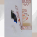Anime fiction Characters Fountain Ink Pen Jumping Pen Calligraphy Pen Demon Slayer ,  Ancient Castle ,  Lina Bell ,  Holiday , Anna Dialy , Magic Fashion  , D gray Character Ink Pen With FREE 5 ink cartridges Refills and Pen Moisturizer ink Sponch. 
