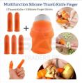 Silicone Thumb Knife Finger Protector Plucking Device for Cutting Vegetable Agricultural Tool Kit Finger Guard Protect Finger. 