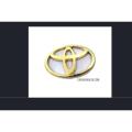 GOLD TOYOTA LOGO EMBLEM SIZE 110x75mm. 