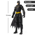 Batman Action Figures 12 inch Big Size - Movable Head Arms Legs and Knee With Led Light - Avengers Marvel and DC Character Large Bat Man Toy Superhero Toys Moveable Super Hero Figure For Kids Boys Girls Children. 