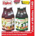 3 Pack of Dalee Ice Cream Syrup+3 Pack of Sumer e shireen Syrup 800ml 1140/ only. 