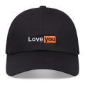 Fashion LOVE YOU Baseball Caps Four Seasons Outdoor Letter Embroidery Cotton Snapback Cap for Women Men Black Sun Dad Hats. 