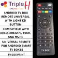 Triple H Tv Box Remote Control Universal KD Light Function Android Smart Tv Box Remote X96Q - X96 Mini - T95H - And All Others.. 