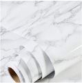 Vinyl Marble Paper Roll perfect for kitchen and bathroom countertop Covers cabinets furniture walls with thick, waterproof contact wallpaper. 