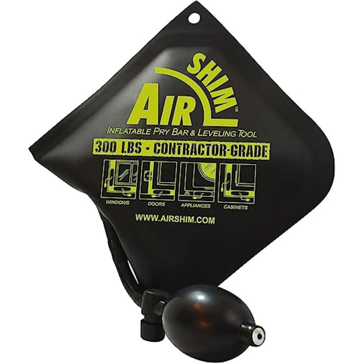 Air Shim, Air Wedge Bag Pump Professional Leveling Kit & Alignment Tool, Inflatable Shim Bag for All of Your Individual Needs, bag for Home Use Window Door Installation, Pry Bar and Leveling Tool