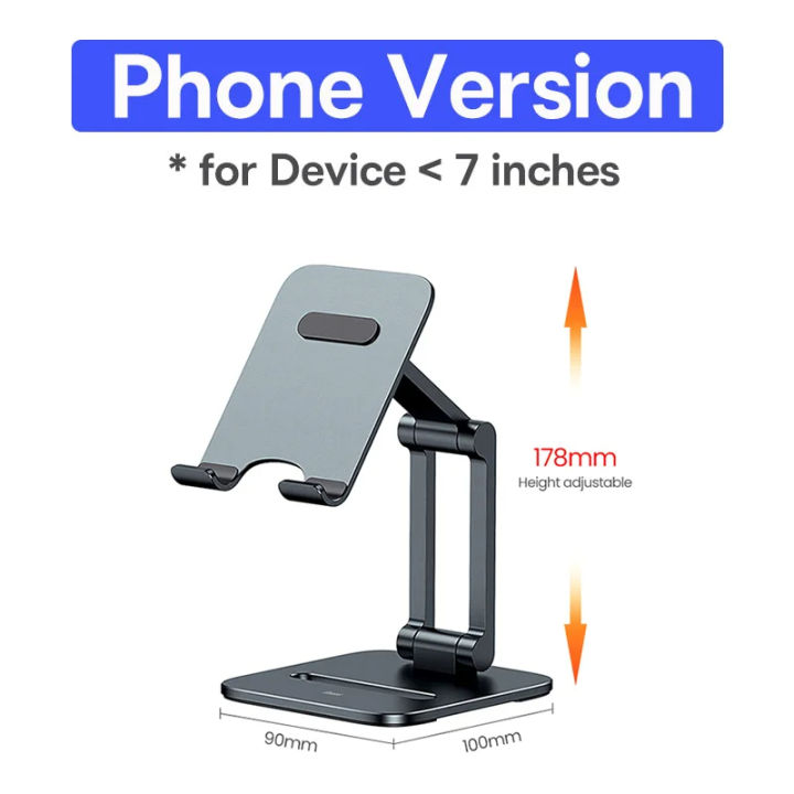 Baseus Desktop Mobile/Tablet Stand, Biaxial Foldable Metal Phone Holder Stand