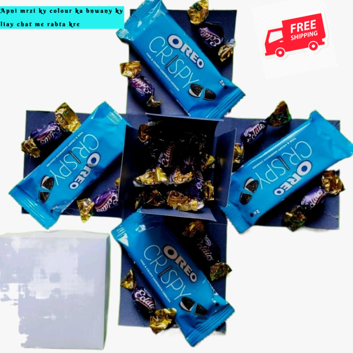 Chocolate Gift Box for Boys and Girls with Oreo Biscuits and Toffee Goodies