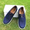 Men's Blue Colour Classic Heavy Denim Fabric Sneaker Shoes. 