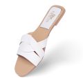 White Crisscross Flats | Stylish Flats for Ladies | Casual Wear Footwear. 