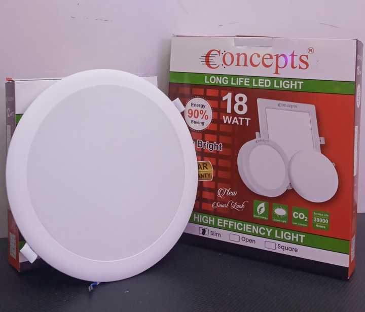 Concepts 18watt LED Light | High Efficiency Light | Extra Bright Light | Inches Size of 3 to 3.5 | Long Life LED Light