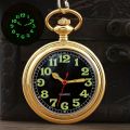 Men's Large Dial Luminous Pocket Watch, Retro Coverless Large Numbers Quartz Watch Gifts, Classic Uncovered Retro Quartz Pocket Watch. 