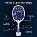 Electric Fly Swatter, 2-in-1 Handheld Rechargeable Bug Zapper, 3-Layer Touch Mesh, 3000 Volt High-Powered mosquito Killer Racket for Indoor and Outdoor, Original agarbatti Mosquito Killer China Imported pack of 30 with stand. 
