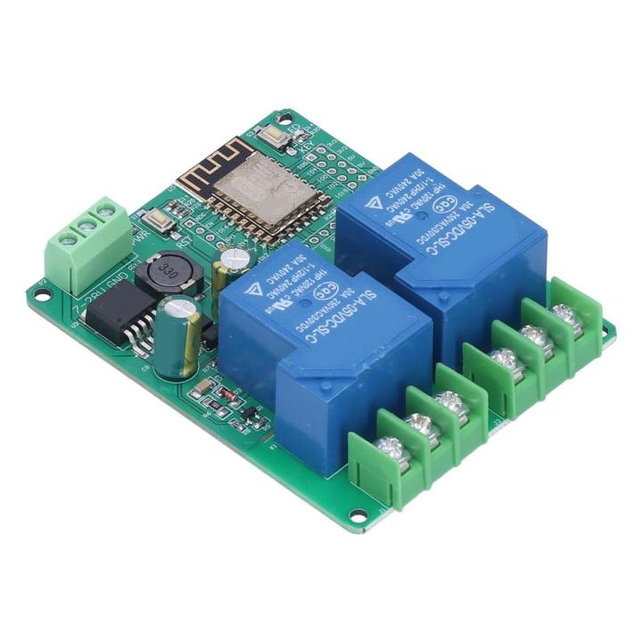 BoBa 2 Channel Relay Module WIFI 30A ESP8266 Development Board Switch DC 7‑28V / 5V ESP‑12F