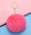 Fluffy Fur Keychain Soft Faux Fur Ball Car Keyring Pompom Key Chains Key holder Women Bag Pendant Jewelry Gifts. 
