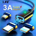 OLAF 2M Magnetic Micro USB Cable For iPhone Samsung Fast Charging Data Wire Cord Magnet Charger USB Type C 3A Mobile Phone Cable. 