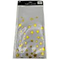 WHITE TABLE COVER WITH GOLDEN STARS ( 72 INCH X 54 INCH ). 